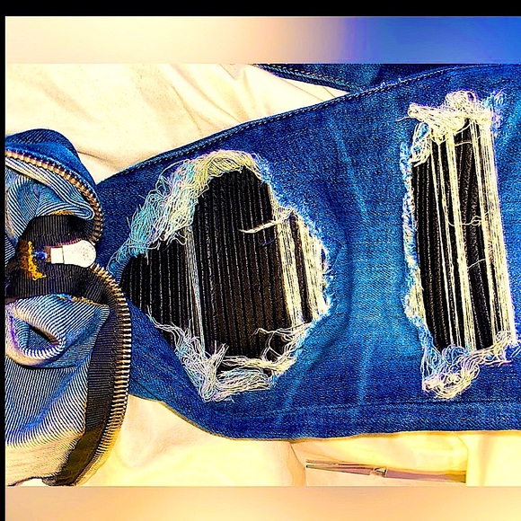 COPY - Brand new W tags Rare ladies AMIRI mx1 medium indigo ankle zipper leathe… - Picture 14 of 17